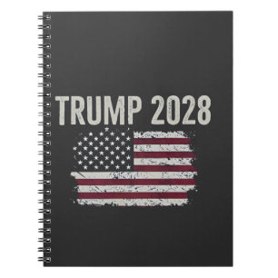Trump 2028 American Flag Election President Notebook