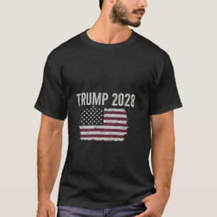 Trump 2028 American Flag Election President T-Shirt
