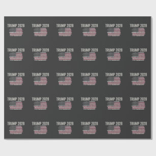 Trump 2028 American Flag Election President Wrapping Paper
