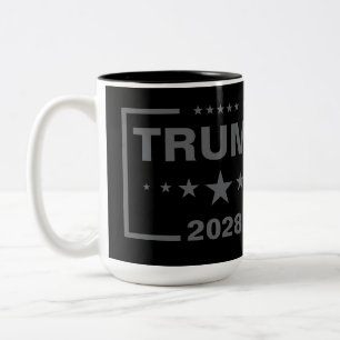 Trump 2028 American President election Two-Tone Coffee Mug