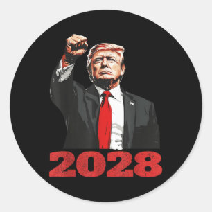 Trump 2028 Shirt Vote Donald Trump 28 Classic Round Sticker