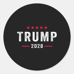 Trump 2028 Shirt Vote Donald Trump 28 Classic Round Sticker