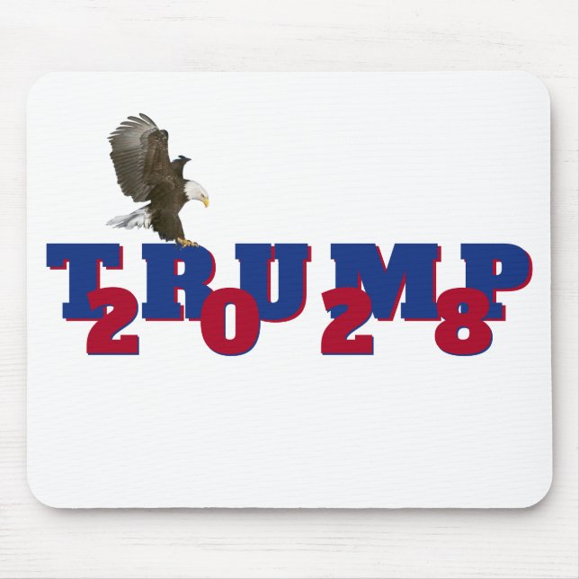 Trump 2028 With Bald Eagle Mouse Pad (Front)