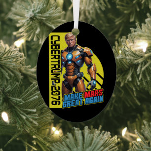 Trump 2076 Martian Presidential Campaign Metal Tree Decoration