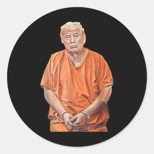 Trump 20-24 Years In Prison Funny Anti-trump  Classic Round Sticker