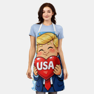 Trump 250 Anniversary July 4h USA Patriotism Apron