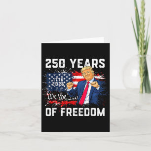 Trump 250th Birthday of America Flag 2026 250th Card