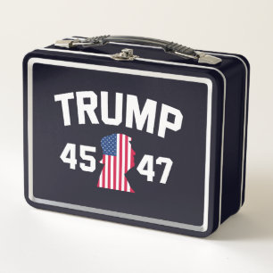 Trump 45 47 2024 President Metal Lunch Box