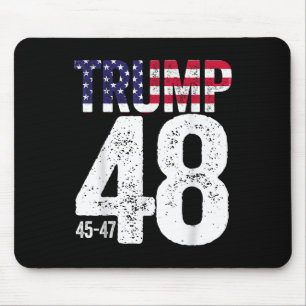 Trump 45-47-48 American Flag 2028 Presidential Mouse Pad