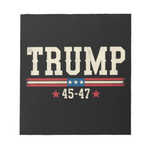 Trump 45 47 American USA Flag Retro Vintage Notepad