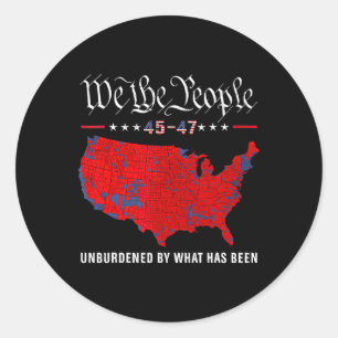 Trump 45 47 Election Map Unburdened By What Has Be Classic Round Sticker