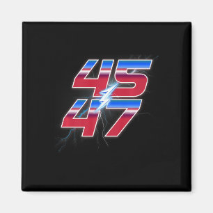 Trump 45 47 Election Victory Racing Logo Style Magnet