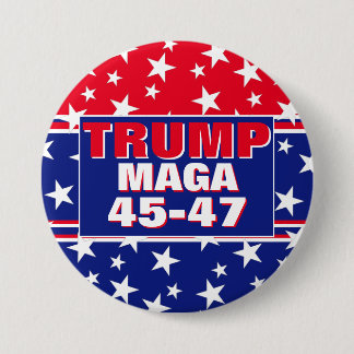 TRUMP 45-47 MAGA 7.5 CM ROUND BADGE