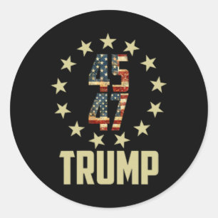 Trump 45 47 Mega Potus Classic Round Sticker