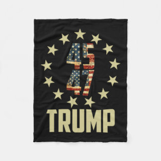 Trump 45 47 Mega Potus  Fleece Blanket