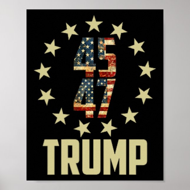 Trump 45 47 Mega Potus  Poster (Front)
