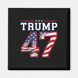 Trump 45-47 Mega Us Flag 2024 Presidential Electio Magnet