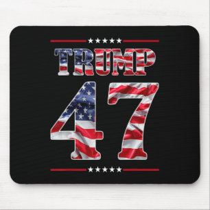 Trump 45-47 Mega Us Flag 2024 Presidential Electio Mouse Pad