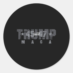 Trump 45-47 Mega Us Flag 2025 Presidential Electio Classic Round Sticker