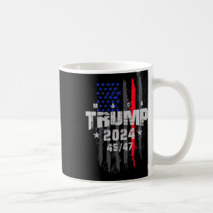 Trump 45-47 Mega Us Flag 2025 Presidential Electio Coffee Mug