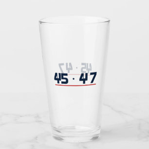 Trump 45 47 Navy Red Underline Pint Glass