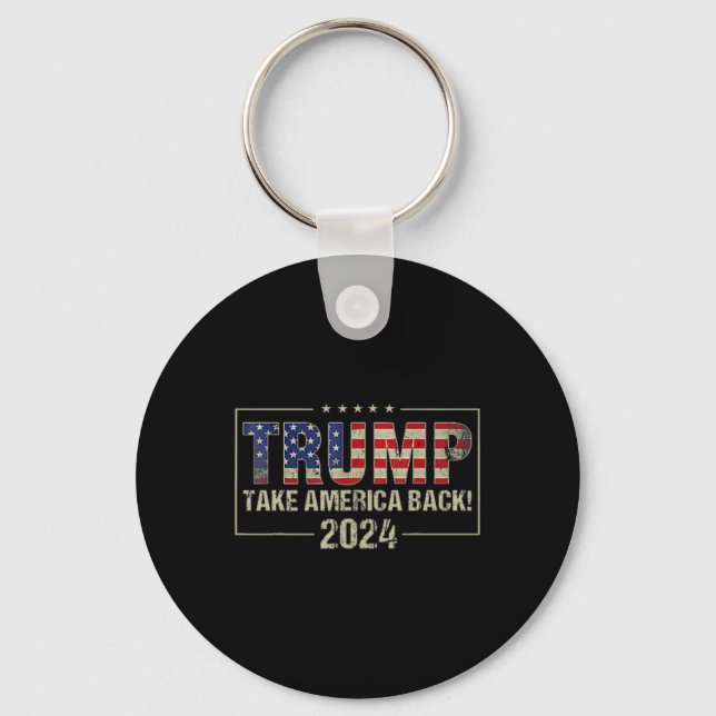 Trump 45 47 (on Byck) Take America Ck Usa Trump 20 Key Ring (Front)