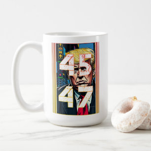 Trump 45 47 Pop Art Portrait Coffee Mug
