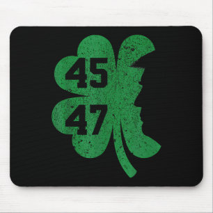 Trump 45 47 President St. Patricks Day Shamrock Lu Mouse Pad