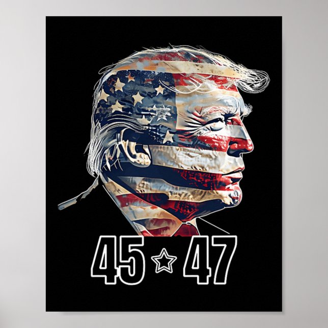 Trump 45 47 Presidential Election Winner Inaugurat Poster (Front)