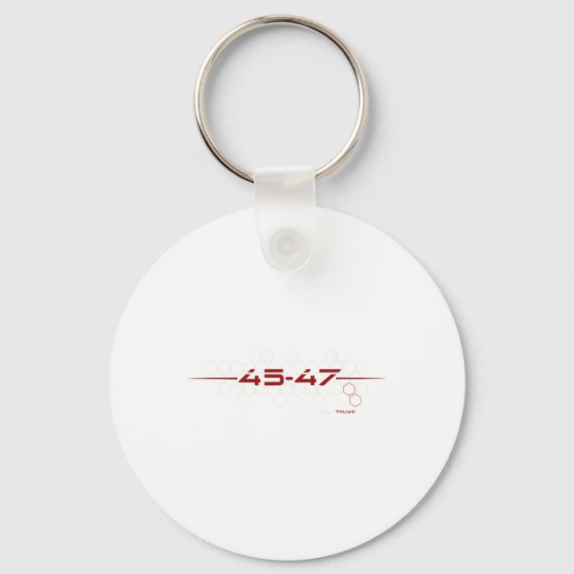 Trump 45 47 Retro Futuristic Design  Key Ring (Front)