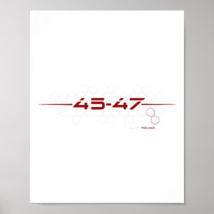 Trump 45 47 Retro Futuristic Design Poster