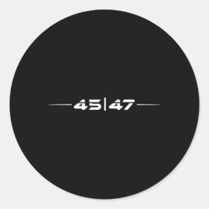 Trump 45 47 Trump Retro Futuristic Design 2 Classic Round Sticker