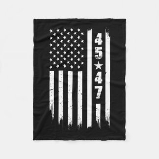 Trump 45 47 Usa Flag  Fleece Blanket