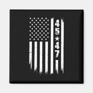 Trump 45 47 Usa Flag Magnet
