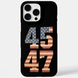 Trump 45 47 Vintage America USA Flag iPhone 16 Pro Max Case