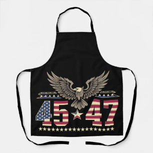 Trump 45 47 Vintage American USA Eagle Flag Apron