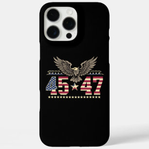 Trump 45 47 Vintage American USA Eagle Flag iPhone 16 Pro Max Case