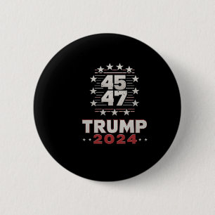Trump 45 47 You Missed Again Trump 2025 Usa Flag ( 6 Cm Round Badge