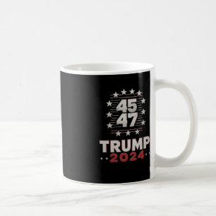 Trump 45 47 You Missed Again Trump 2025 Usa Flag ( Coffee Mug
