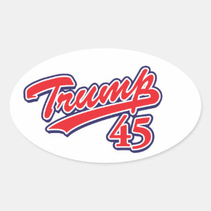 Trump 45! oval sticker