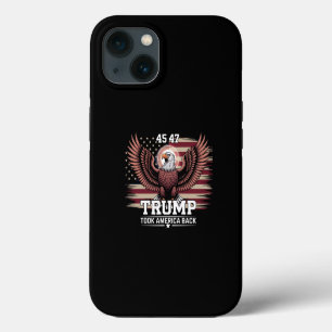 Trump 45th 47th President Flag 2025 Eagle America iPhone 13 Case