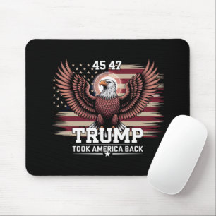 Trump 45th 47th President Flag 2025 Eagle America  Mouse Pad