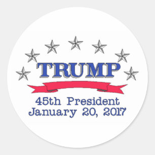 Trump 45th President Classic Round Sticker