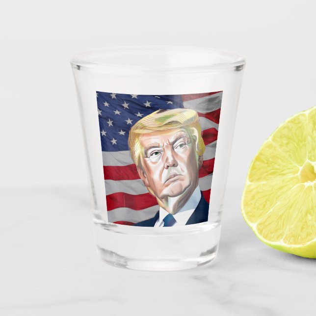 Trump 45th President of the USA - Gift Shot Glass (Front)