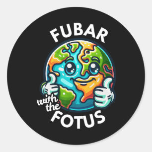 Trump 47 Felon Of The United States Fur With The F Classic Round Sticker