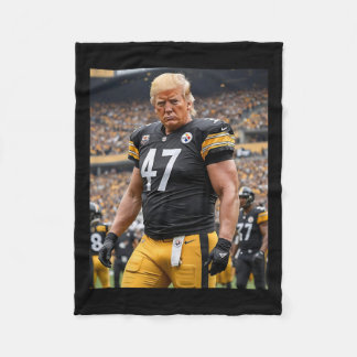 Trump 47 Fittsburgh Footbyll Player Funny  Fleece Blanket