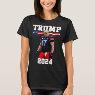 Trump 47 Football Jersey 2024 Us Flag Trump Vance  T-Shirt