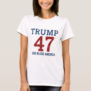 Trump 47 God Bless America T-Shirt