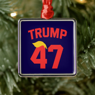 Trump 47 President Metal Ornament