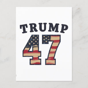 Trump 47 Proud Maga American inauguration Day  Postcard